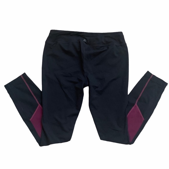 PrAna Gabi Yoga Two Tone Plum and Black Leggings - Picture 2 of 11